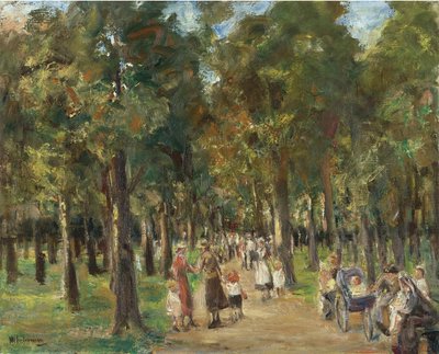 Spaziergänger im Tiergarten von Max Liebermann